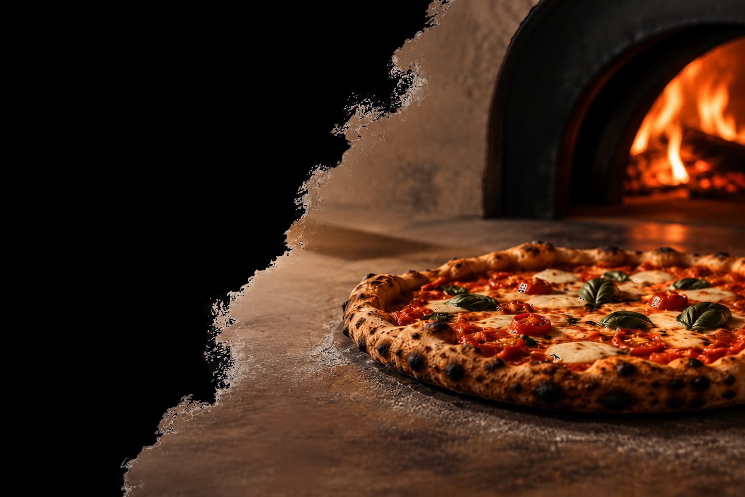 Pizza napolitaine au four à bois